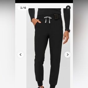 Figs Black tansen Jogger Sweatpants with Gray Drawstring